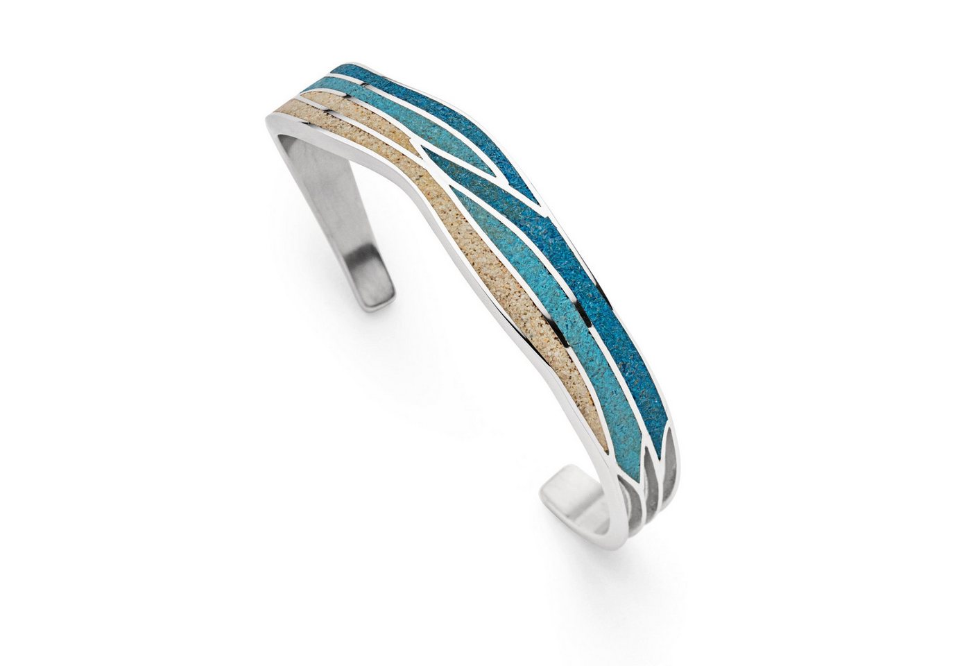 DUR Armband DUR Schmuck: Armspange Welle" mit Strandsand und blauem Steinsand, A1" von DUR