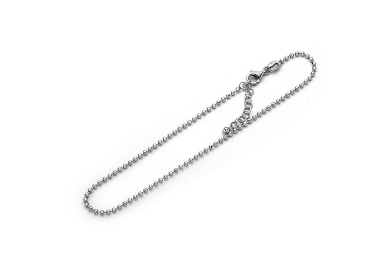 DUR Armband DUR Schmuck: Fußkette "geschliffene Kugel" rhodiniert, A1596 von DUR