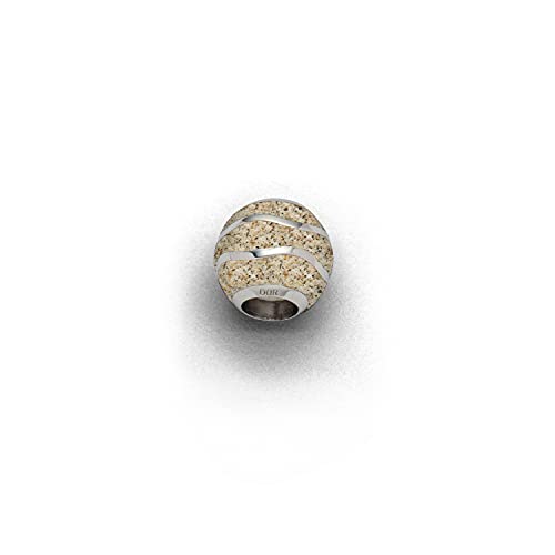 DUR Anhänger für Halsketten und Armbänder Bead Welle Strandsand, aus 925 Sterling Silber, B: 11 mm, P3823 von DUR