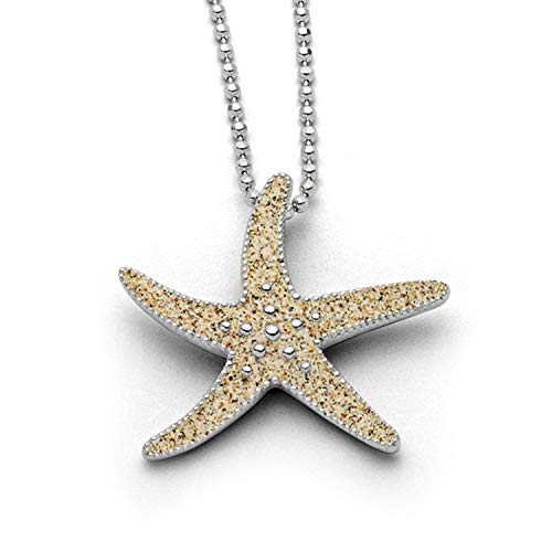 DUR Damen Anhänger"Sandseestern" aus 925er Silber mit Strandsand | P2826 von DUR