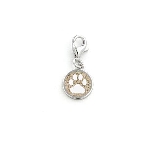 DUR Damen Charm"Lucky Dog" Strandsand aus 925er Silber F156.LUCKYDOG, Motiv"Lucky Dog" - Hundepfote von DUR