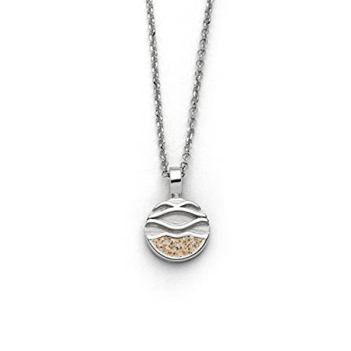 DUR Schmuck zierliche Kette Strandwellen Strandsand Silber 925/- rhodiniert ca 42cm (K2665) Erbskette von DUR