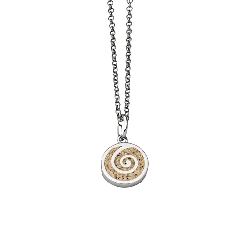 DUR kleiner Anhänger SANDSPIRALE mit Kette, 925 Sterling Silber und echter Strandsand, K2953 von DUR