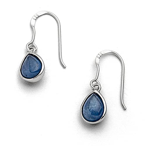 DUR Ohrhänger Blaue Lagune aus 925 Sterling Silber mit Kyanit Tropfen veredelt, 9x8 mm, O5318 von DUR