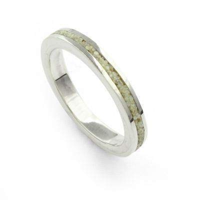 DUR Damen Ring Strandsand aus Sterling-Silber in der Farbe Silber-Sand, Ringgröße: 56, R5254.56 von DUR