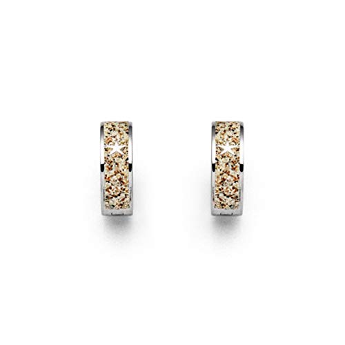 DUR Schmuck Creole Traum Strandsand, Silber 925/- rhodiniert, 15mm (O5228) von DUR