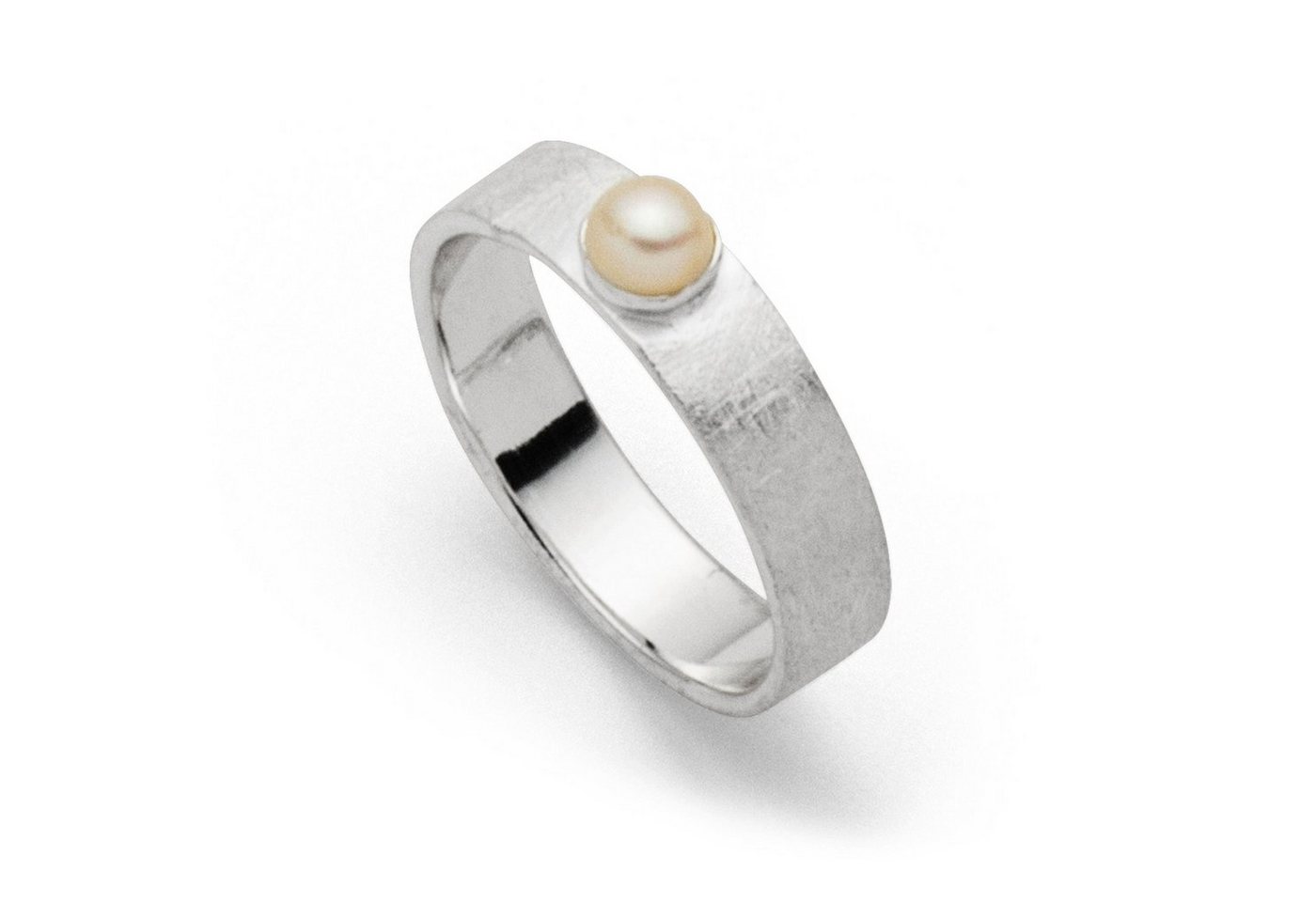 DUR Fingerring DUR Schmuck: Ring Betty schmal", 925er Sterlingsilber mit Perle R5152" von DUR