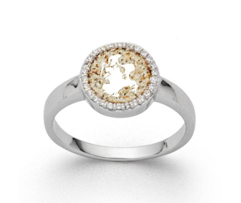 DUR Fingerring DUR Schmuck: Ring "Inselflimmern Rügen“ mit Strandsand R5548 von DUR