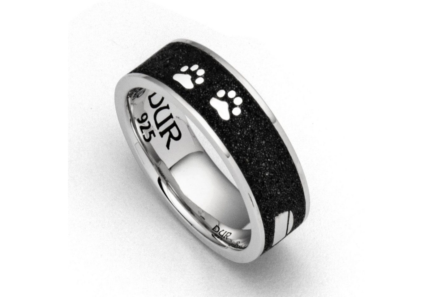 DUR Fingerring DUR Schmuck: Ring Lucky Dog 2.0" mit Lavasand R5595" von DUR