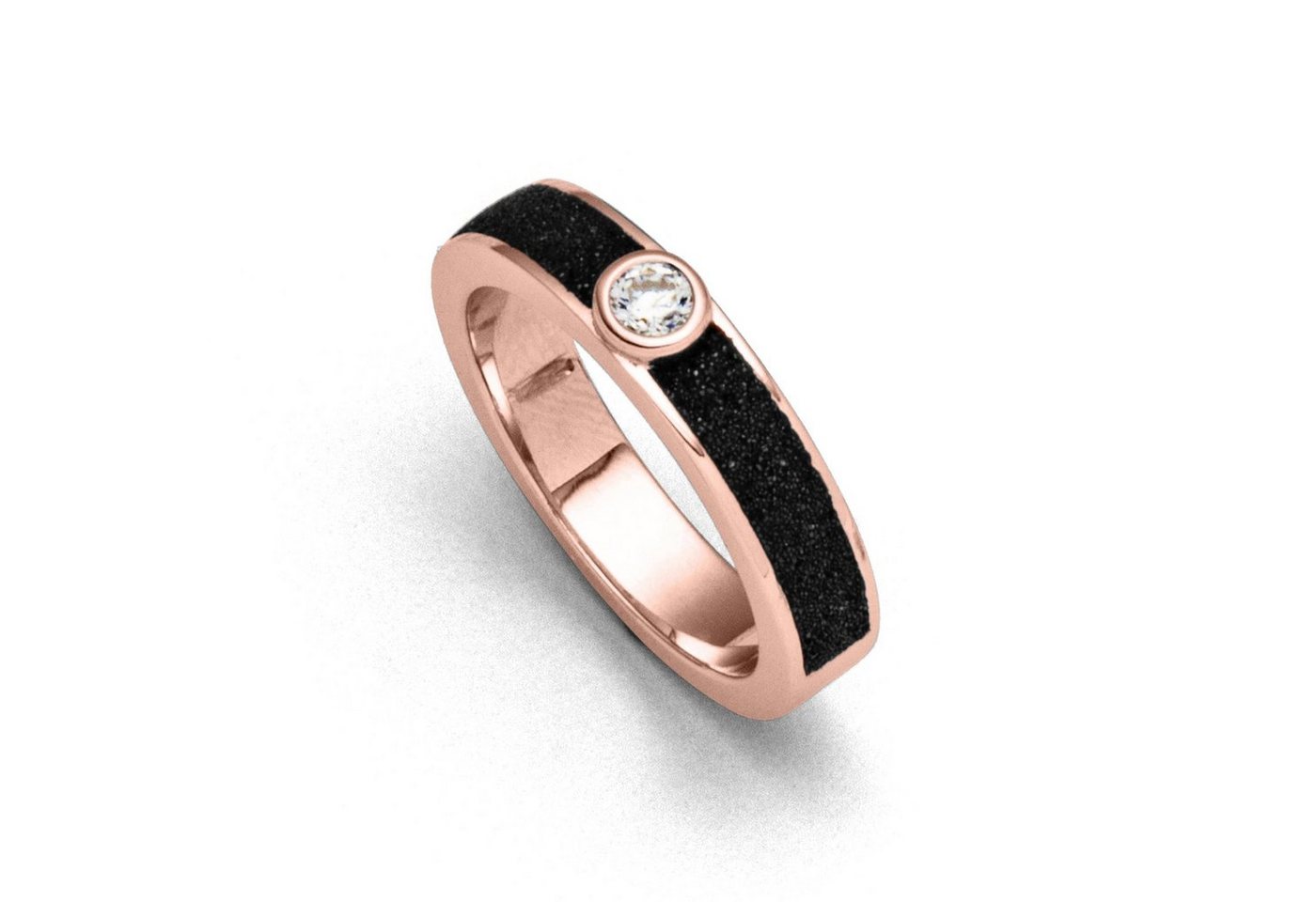 DUR Fingerring DUR Schmuck: Ring Venus" mit Lavasand, rosé vergoldet R5847" von DUR