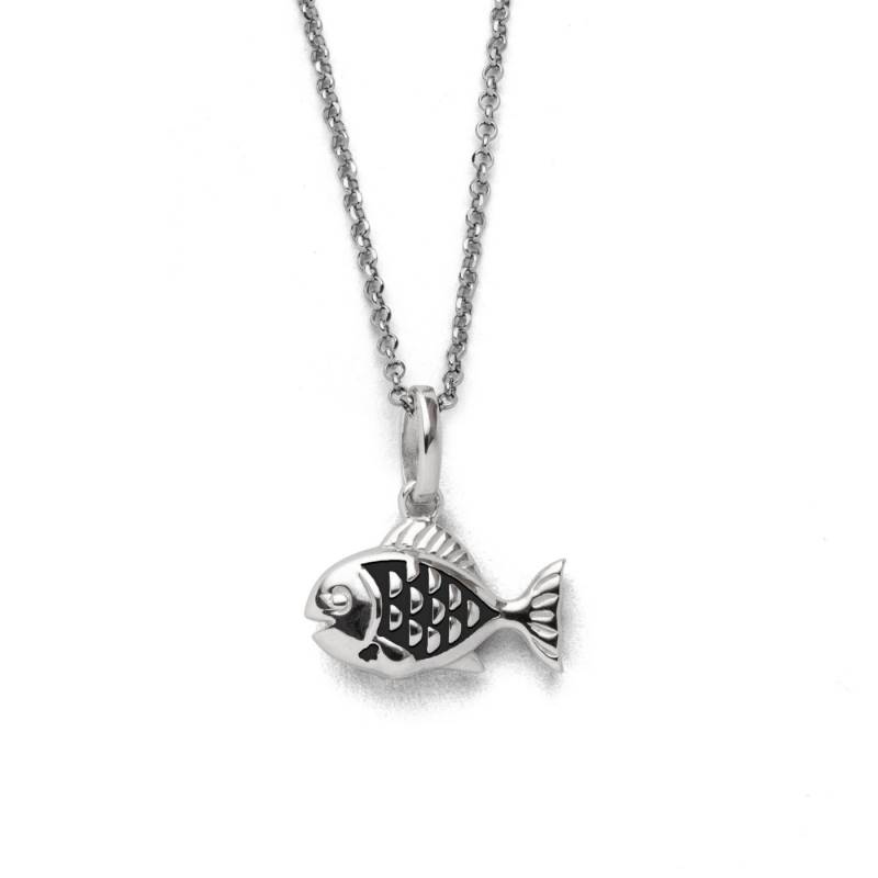 DUR Kette mit Anhänger DUR Schmuck: Kette "Fisch 2.0" 925er Sterlingsilber, dunkel rhodiniert von DUR