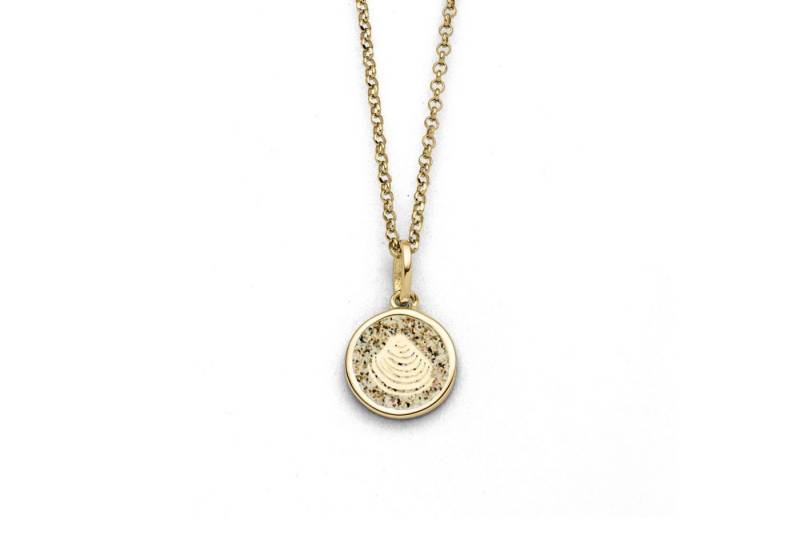 DUR Kette mit Anhänger DUR Schmuck: Kette "Muschel 2.0", 925er Silber vergoldet, mit Strandsa von DUR