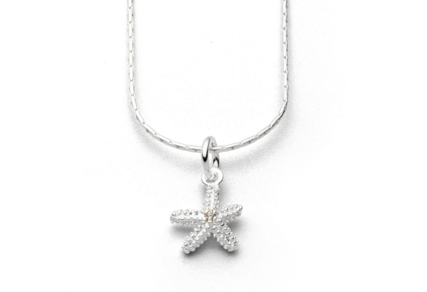 DUR Kette mit Anhänger DUR Schmuck: Kette "Seestern, Zirkonia", 925er Sterlingsilber K2303 von DUR