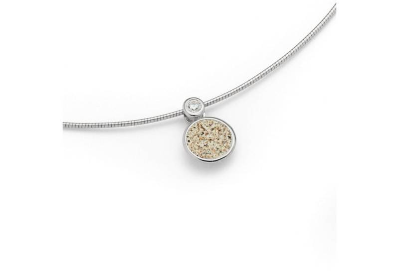 DUR Kette mit Anhänger Halskette K2456 – Damenkette mit Polarstern-Anhänger & Strandsand, 925er Silber, 42 cm von DUR