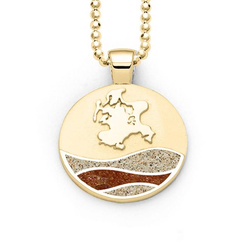 DUR Kettenanhänger DUR Schmuck: Anhänger Strandwellen "Insel Rügen" mit Strandsand und Be von DUR