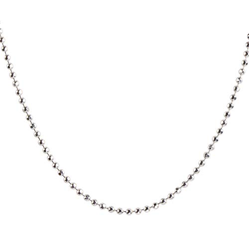 DUR Kugelkette 925 Sterling Silber | geschliffen | rhodiniert | K2255 | 42 cm von DUR