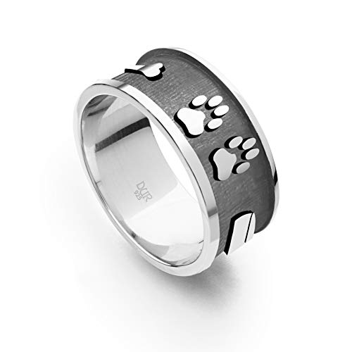 DUR Lucky Dog Damen Ring aus Sterling-Silber in der Farbe Silber, Größe: 56, R545856 von DUR
