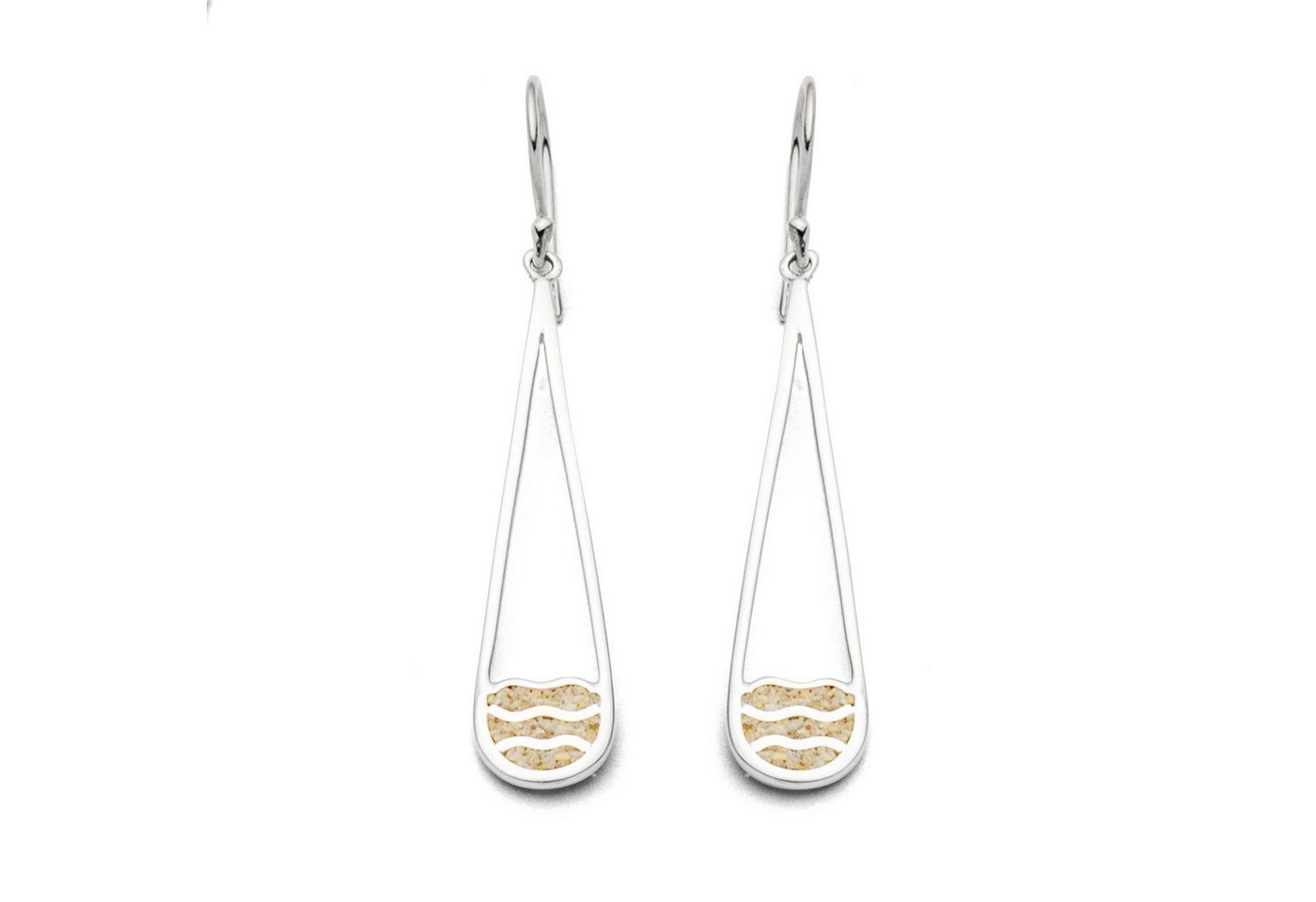 DUR Ohrring-Set DUR Schmuck: Ohrring, Ohrhänger, "Strandwellen", mit Strandsand, O5137 von DUR