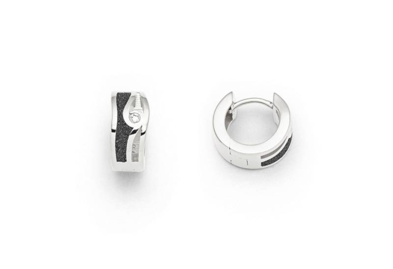 DUR Ohrring-Set DUR Schmuck: Ohrringe, Creolen, "Maui" mit Lavasand und Zirkonia, rhod von DUR