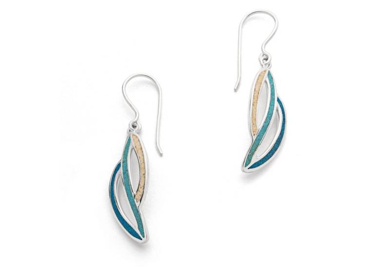 DUR Ohrring-Set DUR Schmuck: Ohrringe, Ohrhänger "Ocean Stream" mit Strandsand und bla von DUR
