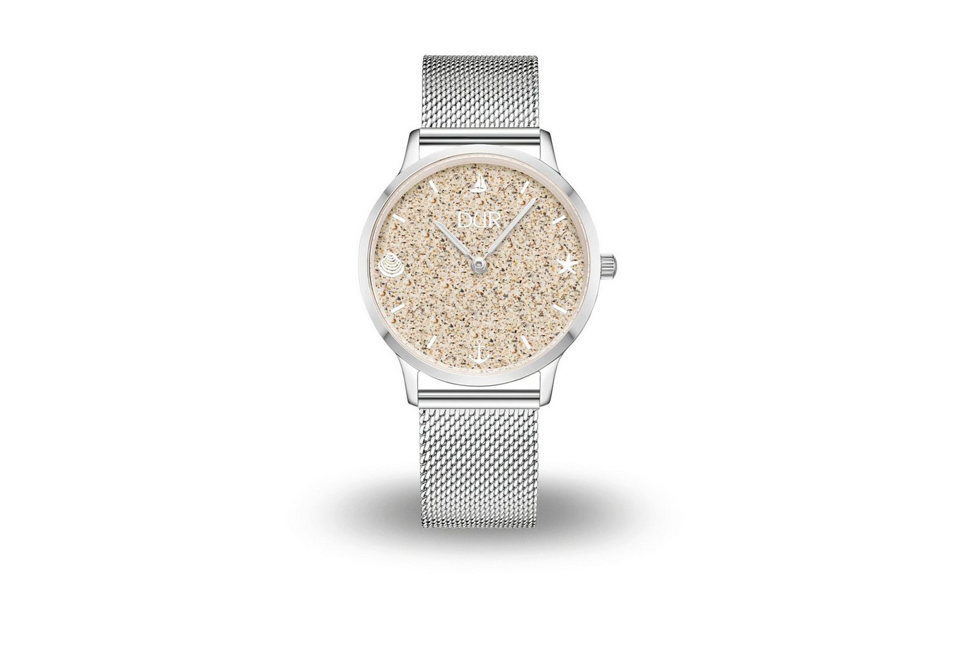 DUR Quarzuhr DUR Schmuck: Uhr 36er Maritim" mit Strandsand, Mesh Band Edelstahl, D" von DUR