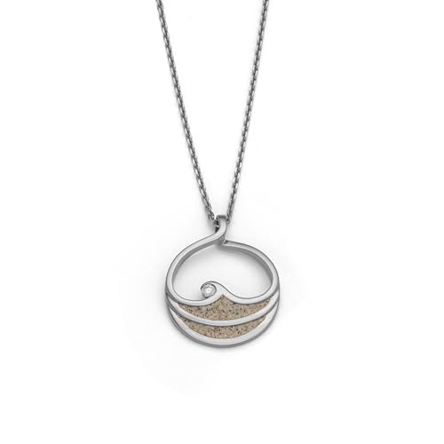 DUR Schmuck Anhänger MAUI Strandsand & Zirkonia, Silber 925/- rhodiniert (P4828) von DUR