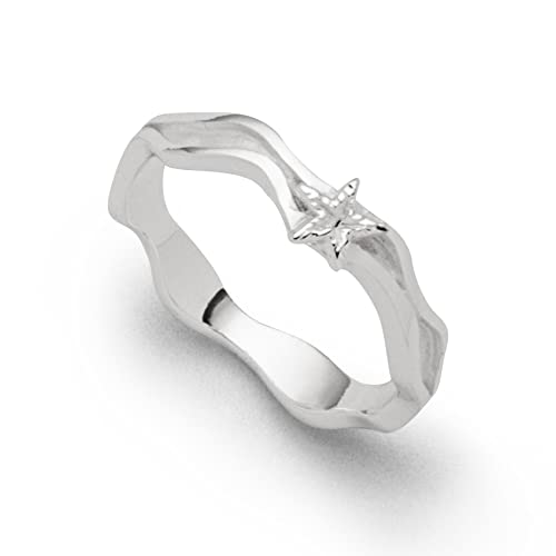 DUR Schmuck Damen Ring Seestern, schmal aus 925er Silber Größe 60 (19.1) R5760.60 von DUR