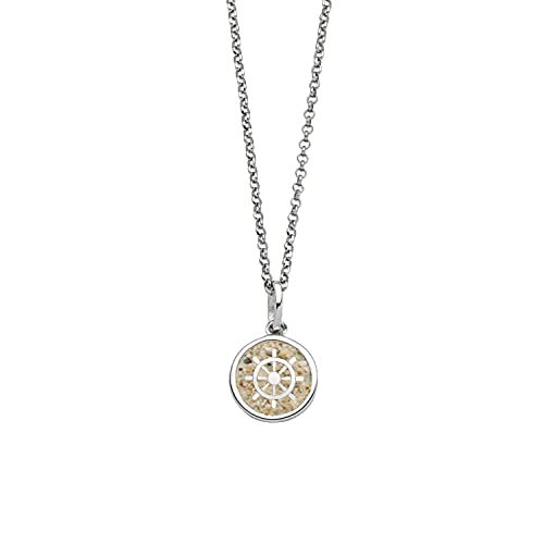 DUR Schmuck Kette STEUERRAD 2.0 Strandsand Silber 925/- rhodiniert 45cm (K2962) Erbskette von DUR