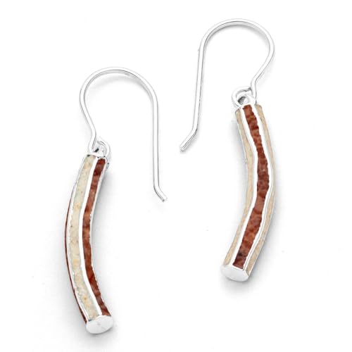 DUR-Schmuck Ohrhänger „Wellenspiel“ – mit echtem Strandsand & Bernsteinsand – rhodiniertes 925er Sterlingsilber – Höhe ca. 25 mm, O5529 von DUR