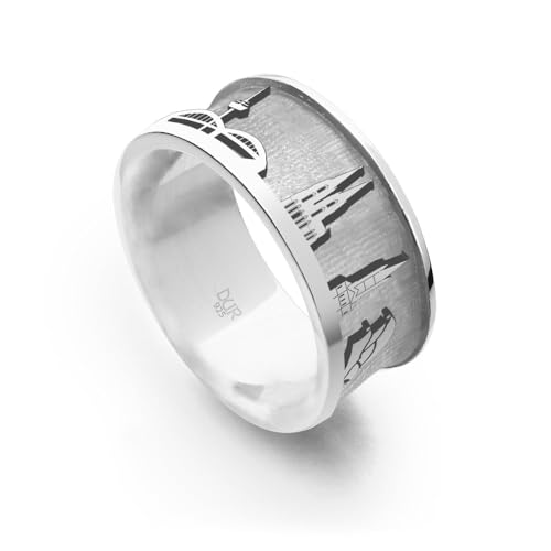 DUR Schmuck: Ring Köln sandlos, matt, hell rhodiniert, R5975 RingSize 58 (18.5) von DUR