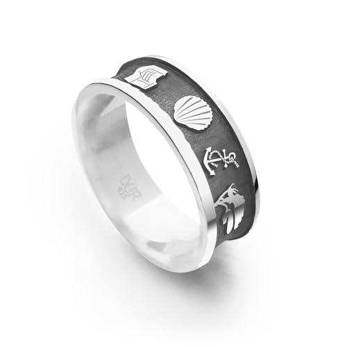 DUR Schmuck: Ring Ostsee 7 mm dunkel rhodiniert, R6049 RingSize 52 (16.6) von DUR