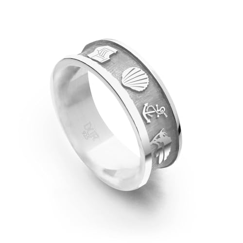 DUR Schmuck: Ring Ostsee 7 mm innen matt, hell rhodiniert, R6048 RingSize 58 (18.5) von DUR