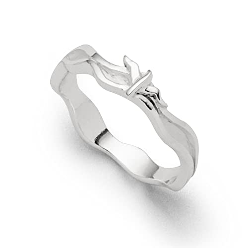 DUR Strandwellen Möwe Damen Ring aus Sterling-Silber in der Farbe Silber, Größe: 58, R5764.58 von DUR
