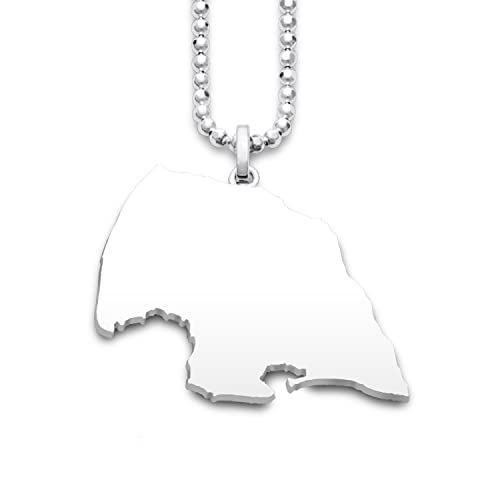 Dur Schmuck Exclusiver Unisex Anhänger INSEL FEHMARN Silber 925/- rhodiniert (P3746) von DUR