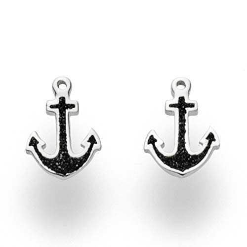 Dur Schmuck Unisex Ohrstecker LAVASAND ANKER Silber 925/- rhod. (O5044) von DUR