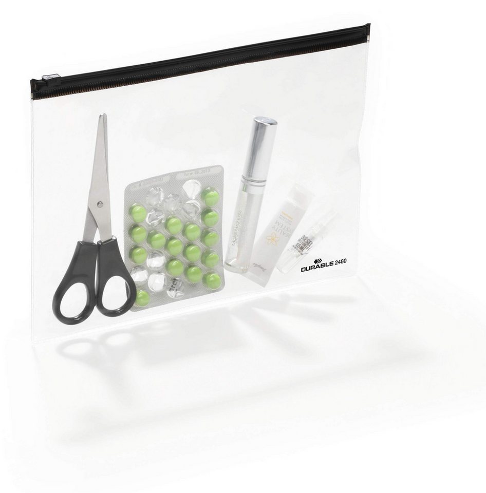 DURABLE Dokumententasche Durable Dokumententasche A5 PVC tr 5St ZIP BAG mit Reißverschluss DURABLE Dokumententasche Durable Dokumententasche A5 PVC tr 5St ZIP BAG mit Reißverschluss von DURABLE