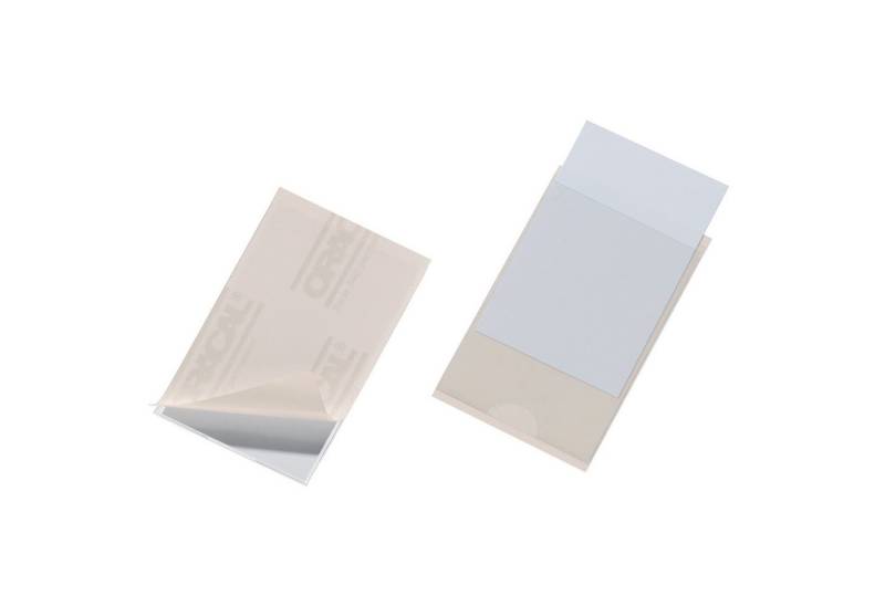 DURABLE Dokumententasche Durable Klebetasche Pocketfixtr 100St 57x90mm Visitenkartenformat von DURABLE