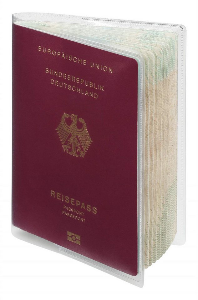 DURABLE Dokumententasche Durable Reisepasshülle tr 189x129mm Doppelformat für neue Pässe von DURABLE