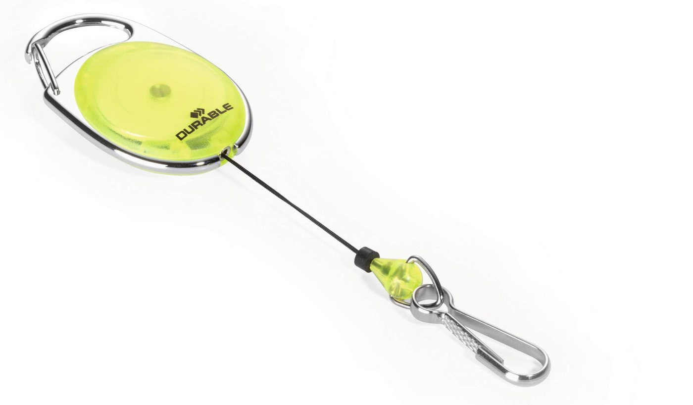 DURABLE Etui Durable Aufrollmechanismus ge 80cm STYLE m Federhaken von DURABLE