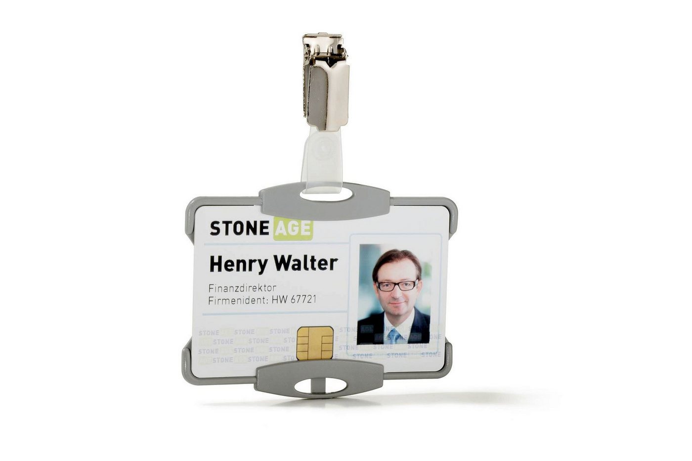 DURABLE Etui Durable Sicherheitsausweishalter gr 54x85mm antimikrobiell mClip von DURABLE