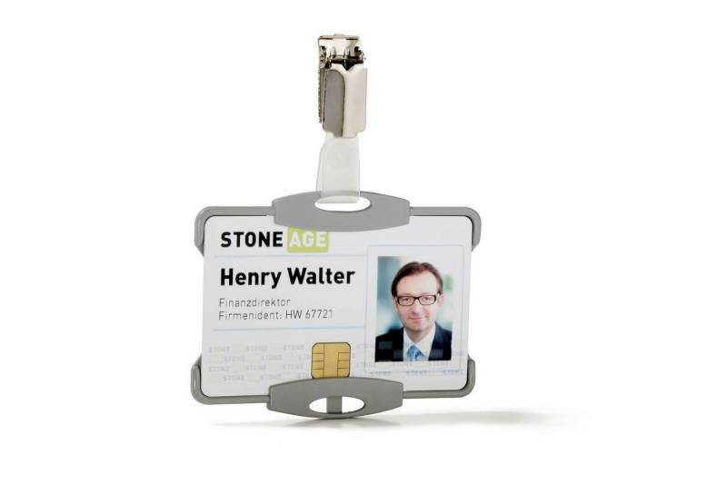 DURABLE Etui Durable Sicherheitsausweishalter gr 54x85mm antimikrobiell mClip von DURABLE