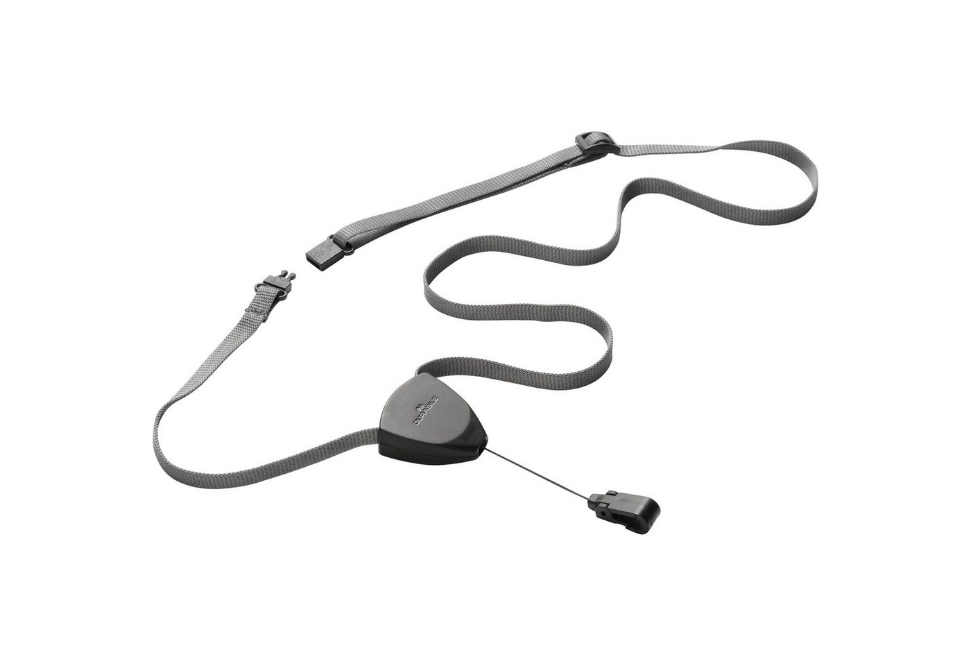 DURABLE Etui Durable Textilband 8mm gr mit Jojo 10St mit Sicherheitsverschluss von DURABLE