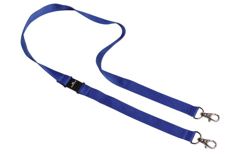 DURABLE Etui Durable Textilband d.bl 20mm breit mit zwei Karabinerhaken von DURABLE