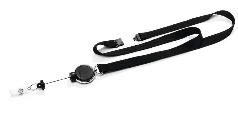 DURABLE Etui Durable Textilband mit Jojo sw für bis zu 300g von DURABLE