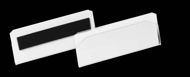 DURABLE Kartenetui 19 Etikettentasche HARD COVER - 100 x 38 mm transparent magnetisch 10 von DURABLE