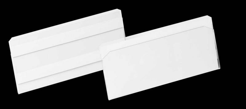 DURABLE Kartenetui 19 Etikettentasche HARD COVER - 150 x 67 mm transparent selbstklebend von DURABLE