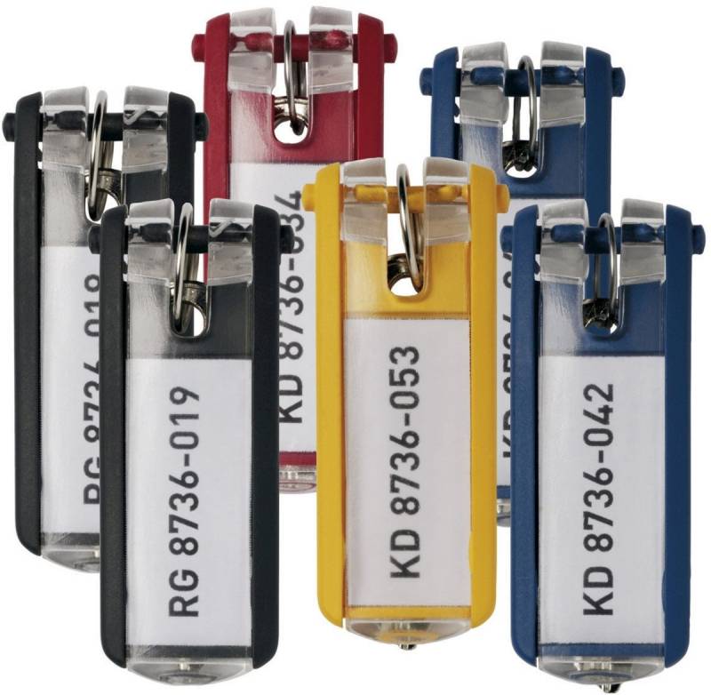 DURABLE Schlüsselanhänger Schlüsselanhänger Key Clip farbig sortiert VE=6 Stück von DURABLE