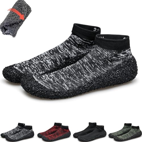 Willfeet Sockenschuhe, Barfuß-Socken, langlebig, leicht, rutschfest, Barfußsockenschuhe, grau, 37 EU von DURAGS