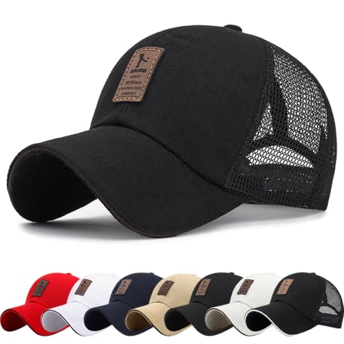 Baseball Cap Herren Sommer Damen Kappe Verstellbar Atmungsaktiv Einheitsgröße Baseball Stickere Outdoor Sport Tennis Golf Reisen Baseballkappe Sonnenschutz Cap Herren Damen von DURINM