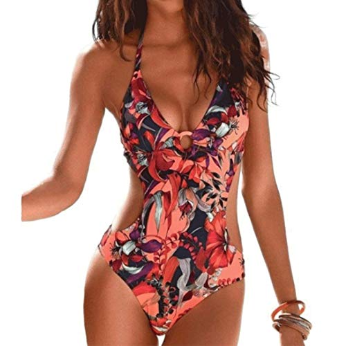 DURINM Badeanzüge Bauchweg Monokinis Bandeau Rückenfrei Figurformende Bademode Swimsuit für Damen Einteiler Bademode Bauchweg Sportlich von DURINM